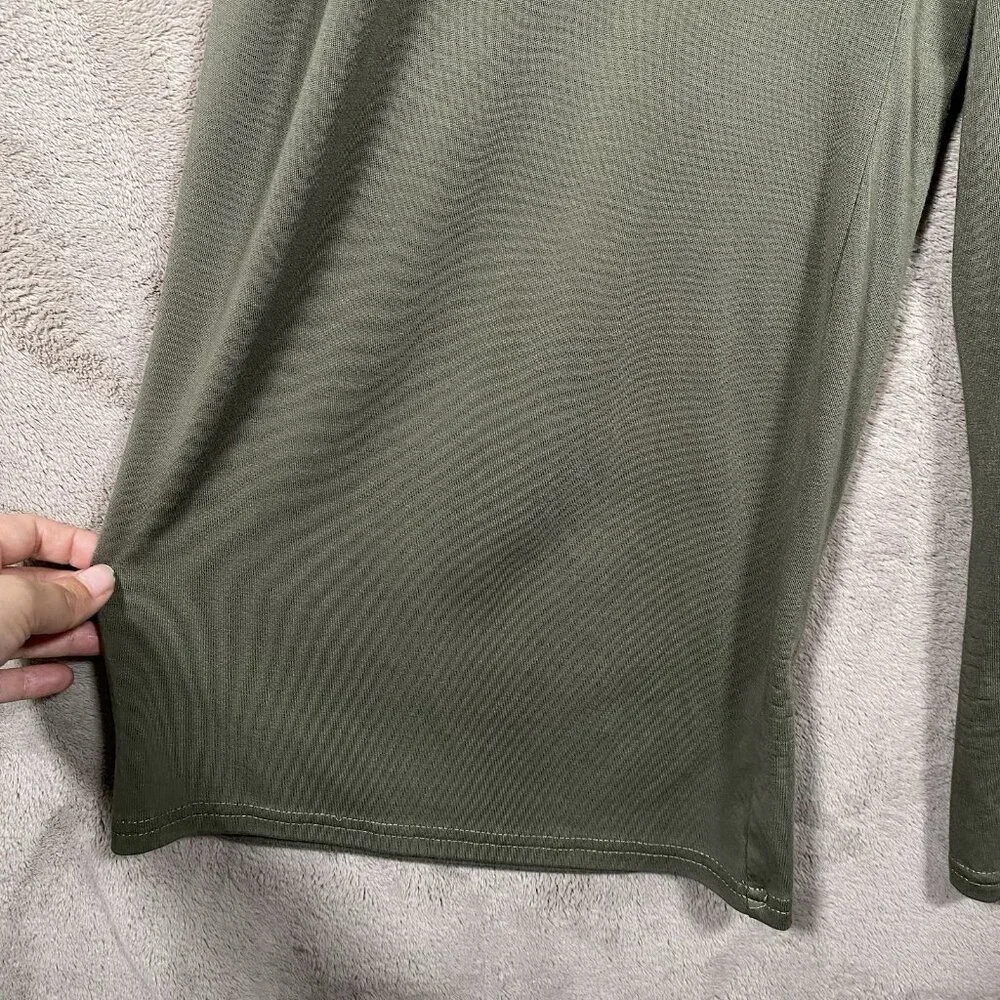 Umgee Wide Leg Crop Jumpsuit Size M Olive Moss Green Boho Beachy Resort Vacation - Picture 7 of 12